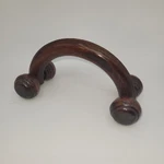 Dark Wood Four Wheel Back Massager With Handle 7"X3.5". Fixed Price $7.75.