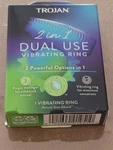 Trojan Vibrations 2-IN-1 Vibrating Ring Plus Finger Massager. Fixed Price $11.00.