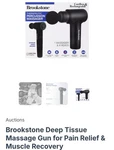 Brookstone Therapeutic Percussion Massage Gun Cordless Rechargeable 4 Heads. Fixed Price $24.99.