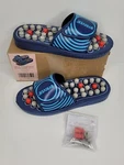 Byriver Rotating Shiatsu Massage Slippers Sandals BH-F005 Blue Small. Fixed Price $19.99.