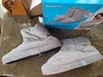 Health Touch Memory Foam Massaging Booties Gray Women Size Large 9 - 10.5 Nwt. Fixed Price $12.99.