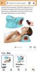Dr.meeti Heated Vibrating Neck Massager 2026 New Upgrade Blue, Remote Control. Fixed Price $43.99.