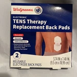New Walgreens Tens Therapy Replacement Back Pads 2 Reusable Electrode. Fixed Price $15.00.