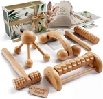 Heldson Wooden Therapy Massage Tools 6 Pieces - Rollers For Body Sculpt. Fixed Price $47.92.